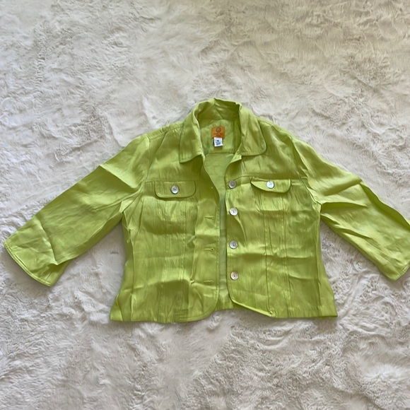 Ruby Rd.| Lime Green Jacket - Picture 1 of 6